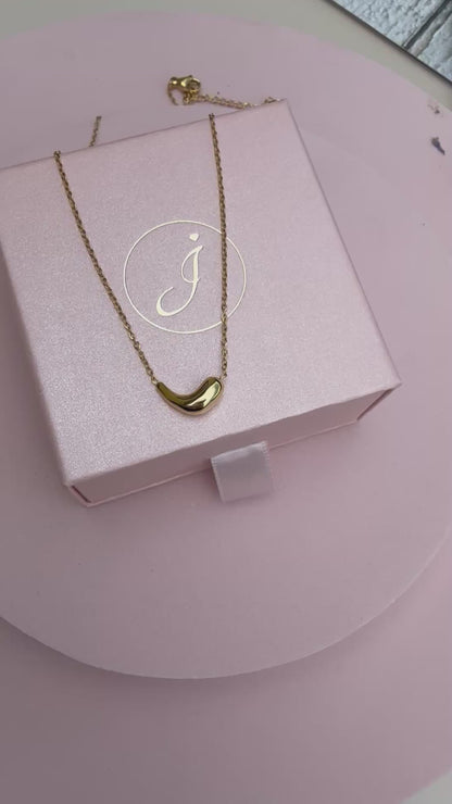 Náhrdelník kapka s úsměvem, pozlacený