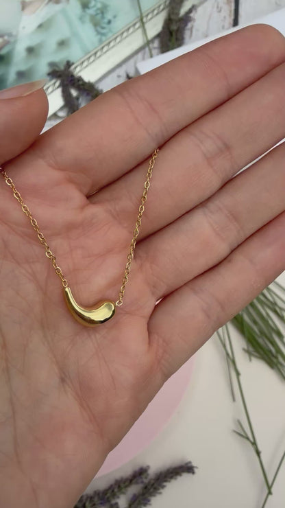 Náhrdelník kapka s úsměvem, pozlacený