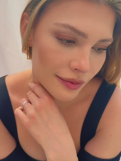 Náušnice Orba, pozlacené