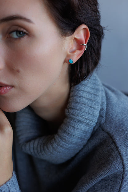 Náušnice Blue Whisper s přírodním minerálem