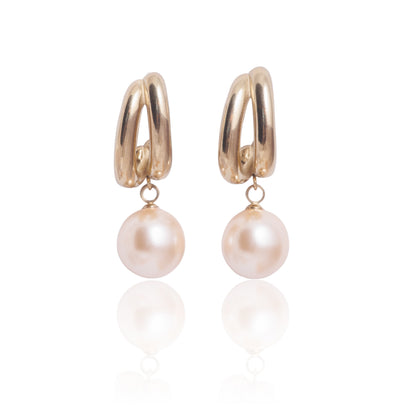 Náušnice Whispering Pearl  pozlacená