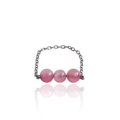 Prsten Lásky – růžový chalcedon