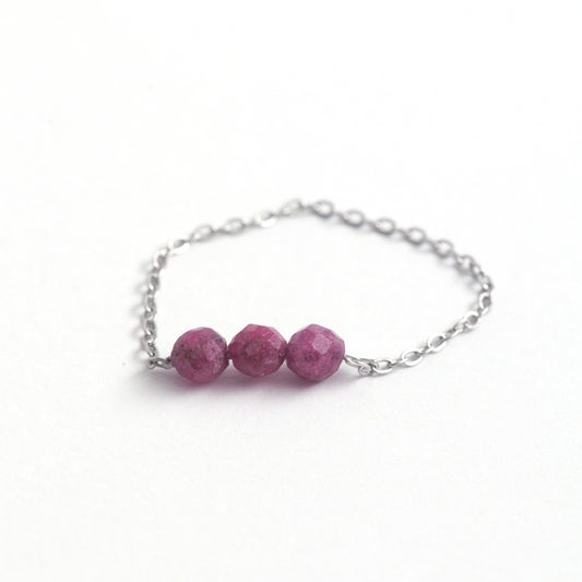 Prsten Odvahy s rubínem