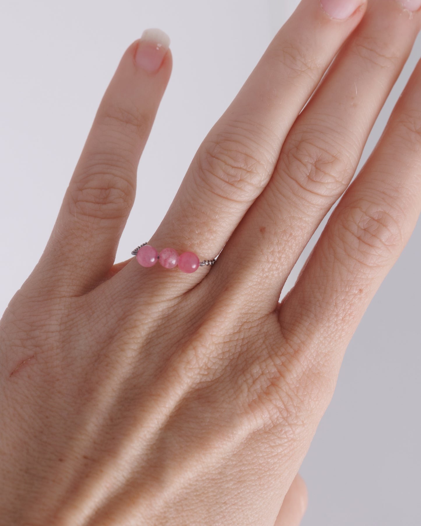 Prsten Lásky – růžový chalcedon