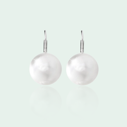 Stříbrné náušnice s perlou Swarovski – Pure Elegance