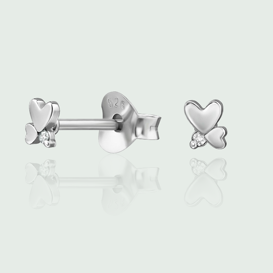 Stříbrné náušnice s diamantem – Tiny Love Diamonds