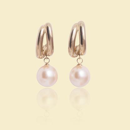 Náušnice Whispering Pearl  pozlacená